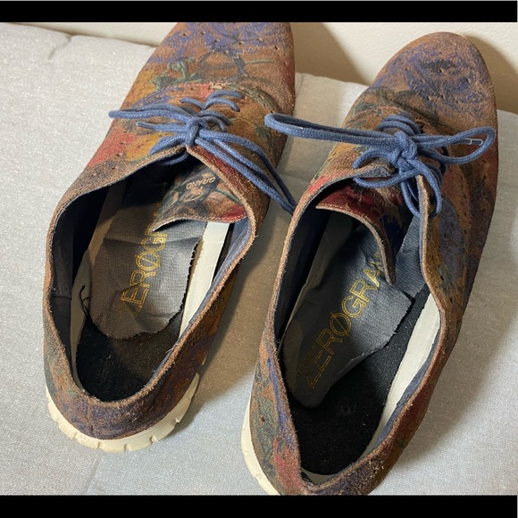 Rare Cole Haan ZeroGrand Printed Wingtip Shoes - Picture 6 of 9